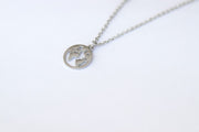 World map necklace for men