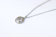 World map necklace for men