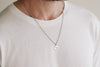 World map necklace for men
